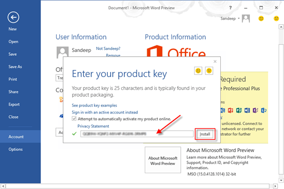 Microsoft office 2013 product key free full